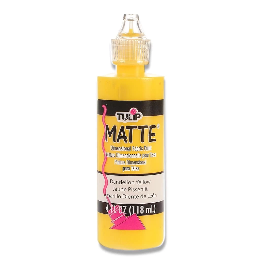 Brand new ❤️ Tulip® Matte™ Dandelion Yellow Dimensional Fabric Paint 👏 3 Brand new ❤️ Tulip® Matte™ Dandelion Yellow Dimensional Fabric Paint 👏
