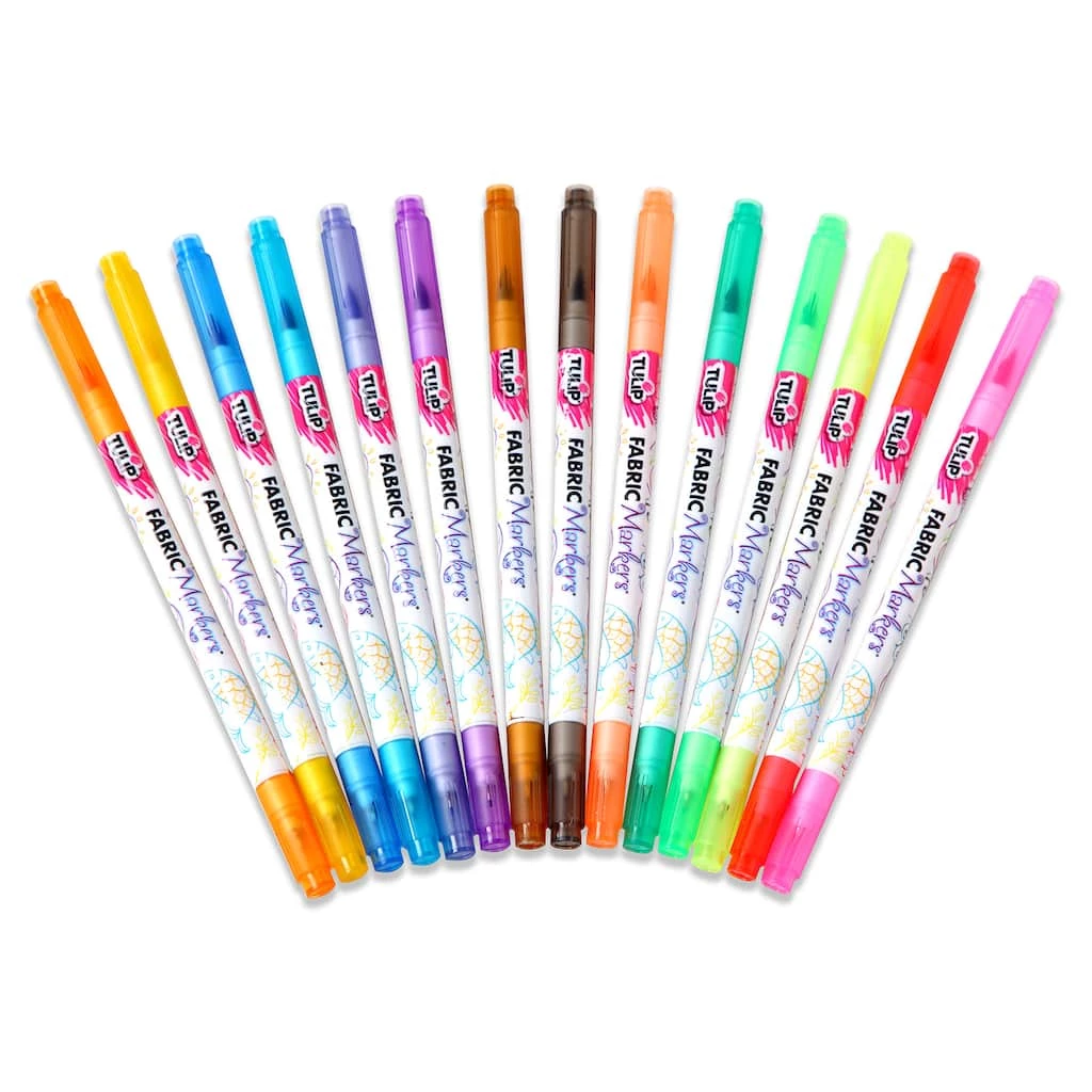 Flash Sale βοΈ 12 Packs: 14 ct. (168 total) Tulip® Dual Tip Permanent Fabric Markers® π 3 Flash Sale βοΈ 12 Packs: 14 ct. (168 total) Tulip® Dual Tip Permanent Fabric Markers® π