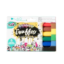 Brand new 🛒 Tulip® Graffiti Fabric Paint Markers™, Rainbow 😍 -Ashley Productions Shop 10551722