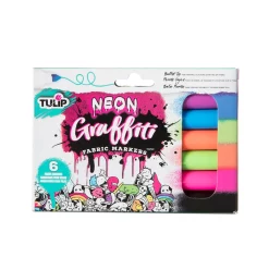 Budget 🎉 Tulip® Graffiti Fabric Paint Markers™, Neon ❤️ -Ashley Productions Shop 10551723