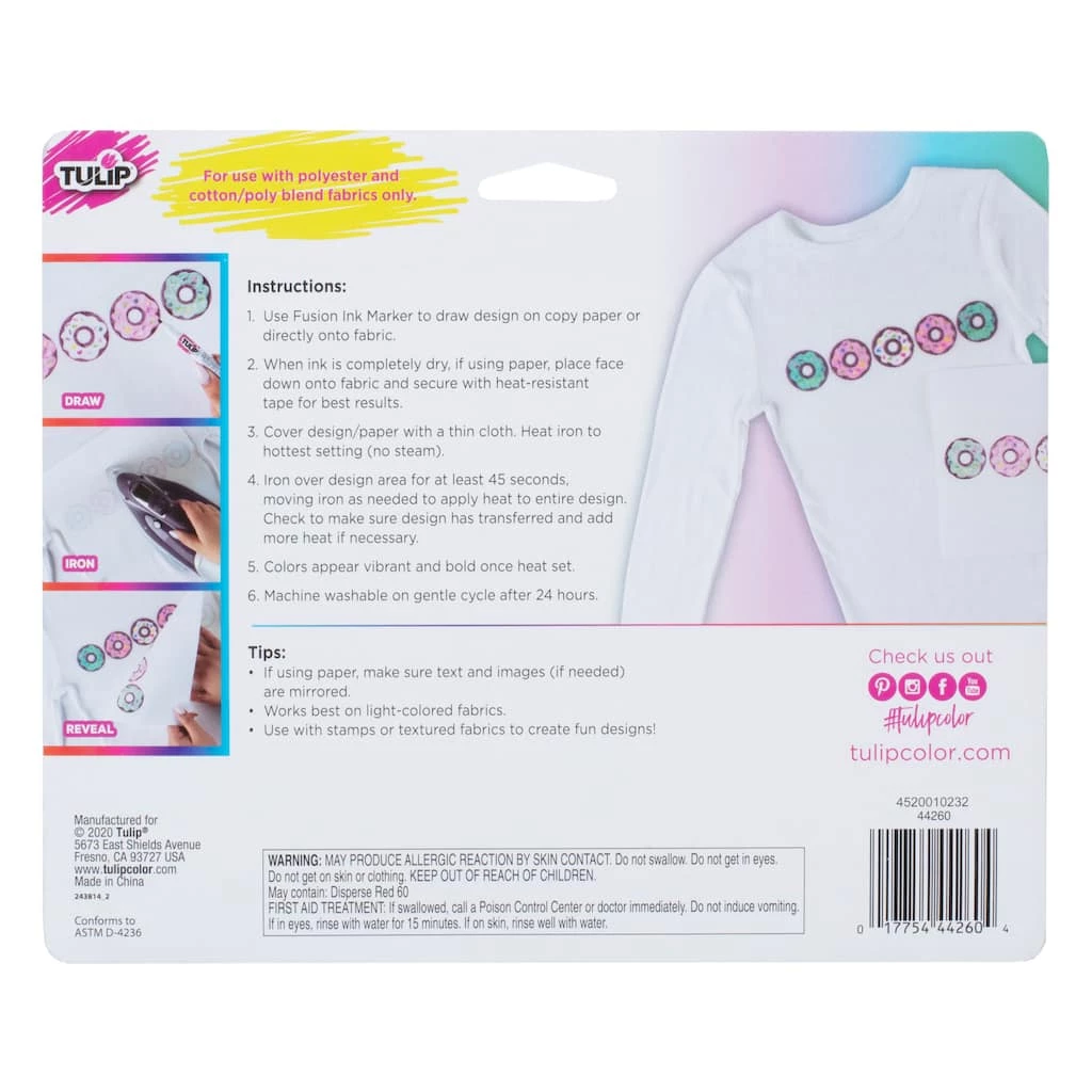 Cheapest π 6 Packs: 15 ct. (90 total) Tulip® Fusion Ink Bullet Tip Fabric Markers π₯° 4 Cheapest π 6 Packs: 15 ct. (90 total) Tulip® Fusion Ink Bullet Tip Fabric Markers π₯° - Image 2