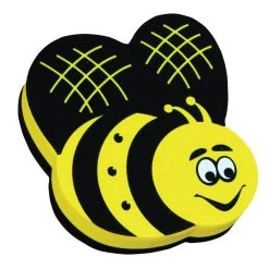 Deals 🥰 Ashley Productions 3.75" Magnetic Sunflower Yellow Bee Whiteboard Erasers, 6 Pack 🥰