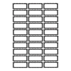 Wholesale ✔️ Ashley Productions Black & White Dots Small Magnetic Nameplates, 3 Packs 👍
