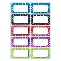 Wholesale ⌛ Polka Dot Magnet Nameplates, 5 Packs by ASHLEY PRODUCTIONS 🌟