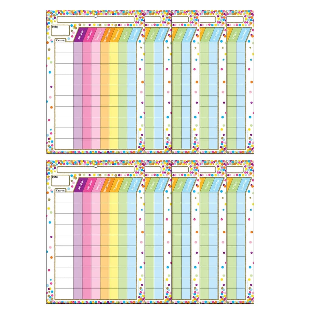 Coupon 💯 Smart Poly™ Confetti Chores Chart w/Grommet, 10ct. by ASHLEY PRODUCTIONS 🔔 4 Coupon 💯 Smart Poly™ Confetti Chores Chart w/Grommet, 10ct. by ASHLEY PRODUCTIONS 🔔 - Image 2