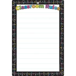 Brand new 🥰 Smart Poly™ Chalk Dots with Loops Classroom Rules Chart w/Grommet, 10ct. by ASHLEY PRODUCTIONS 😀