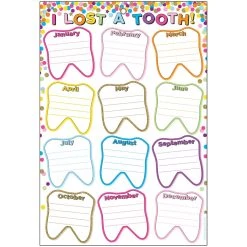 Deals ⌛ Smart Poly™ Confetti I Lost A Tooth Chart w/Grommet, 10ct. by ASHLEY PRODUCTIONS 🛒