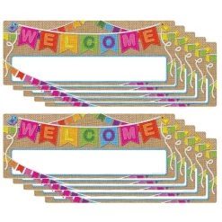 Promo 👏 Ashley Productions Smart Poly™ Burlap Stitched Welcome Banners, 10ct. 🌟