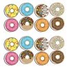 Buy ✨ Ashley Productions DonutFetti® Non-Magnetic Mini Whiteboard Erasers, 2 Packs of 8 👏