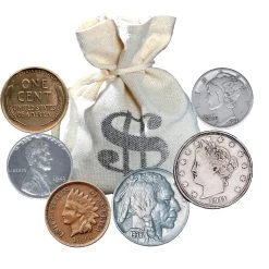 Discount ✔️ Bankers Bag of 60 Historic Coins by American Coin Treasures 🤩
