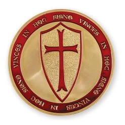 New ✔️ 24k Gold Crusader Coin with Display Case by American Coin Treasures 🥰