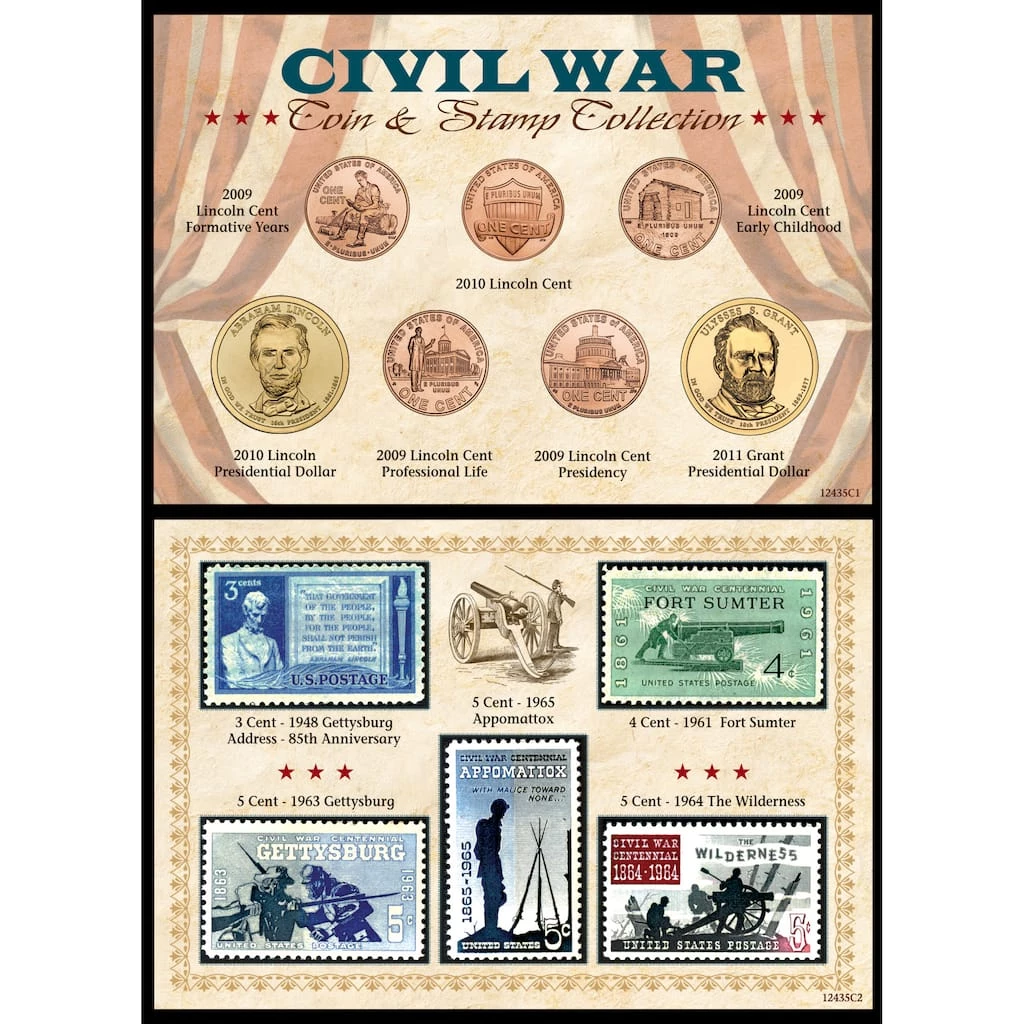 Discount 👏 Civil War Coin & Stamp Collection by American Coin Treasures 🥰 3 Discount 👏 Civil War Coin & Stamp Collection by American Coin Treasures 🥰