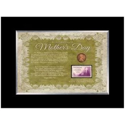 Discount ❤️ Mother's Day Celebration Frame with Stamp and Coin by American Coin Treasures ⭐