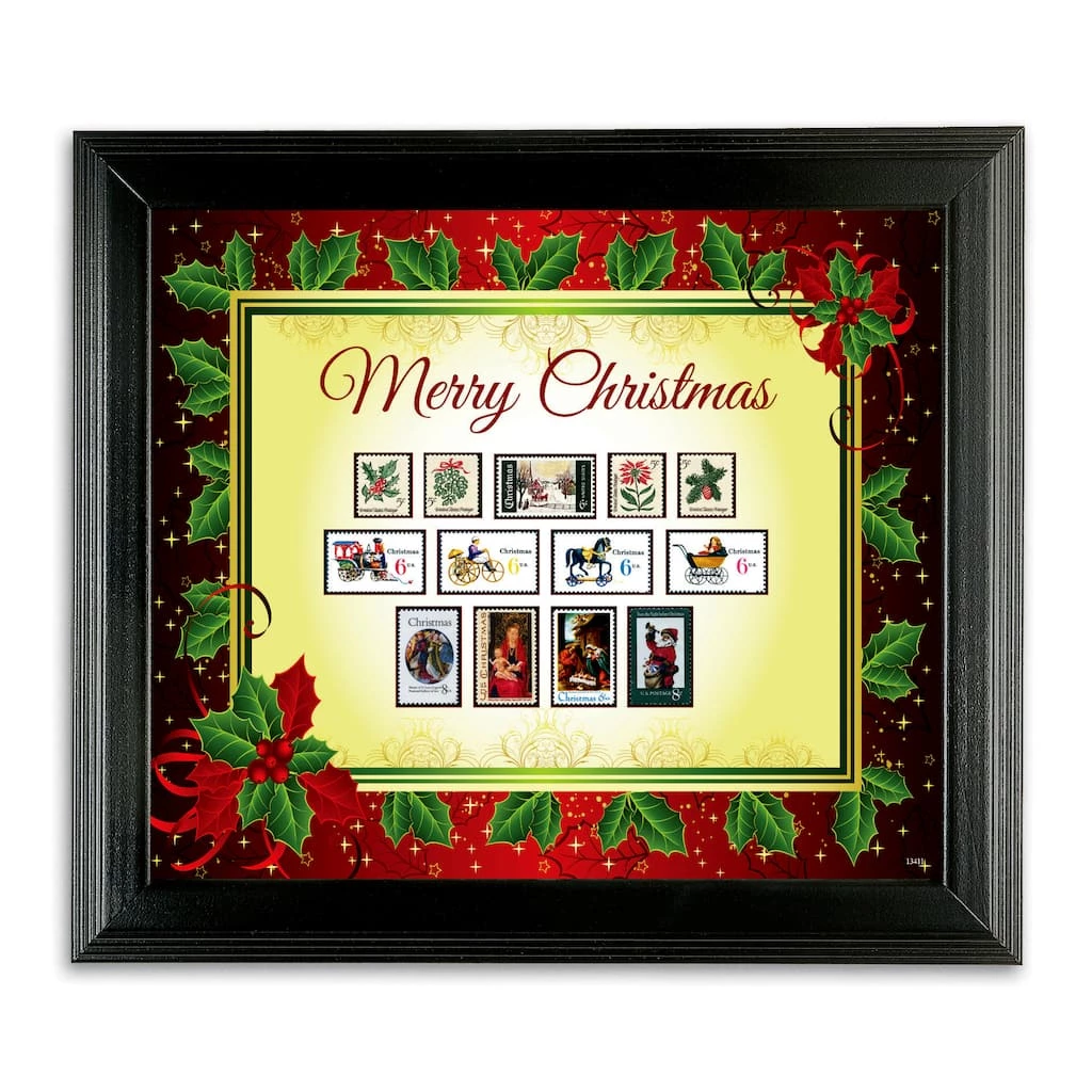 Best Pirce π Framed Vintage π Christmas Stamps by American Coin Treasures π― 3 Best Pirce π Framed Vintage π Christmas Stamps by American Coin Treasures π―