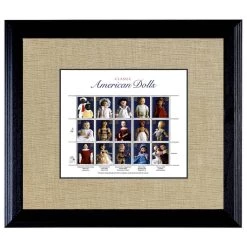 Buy 🎉 American Dolls Stamp Sheet in 16" x 14" Wood Frame by American Coin Treasures 🎁
