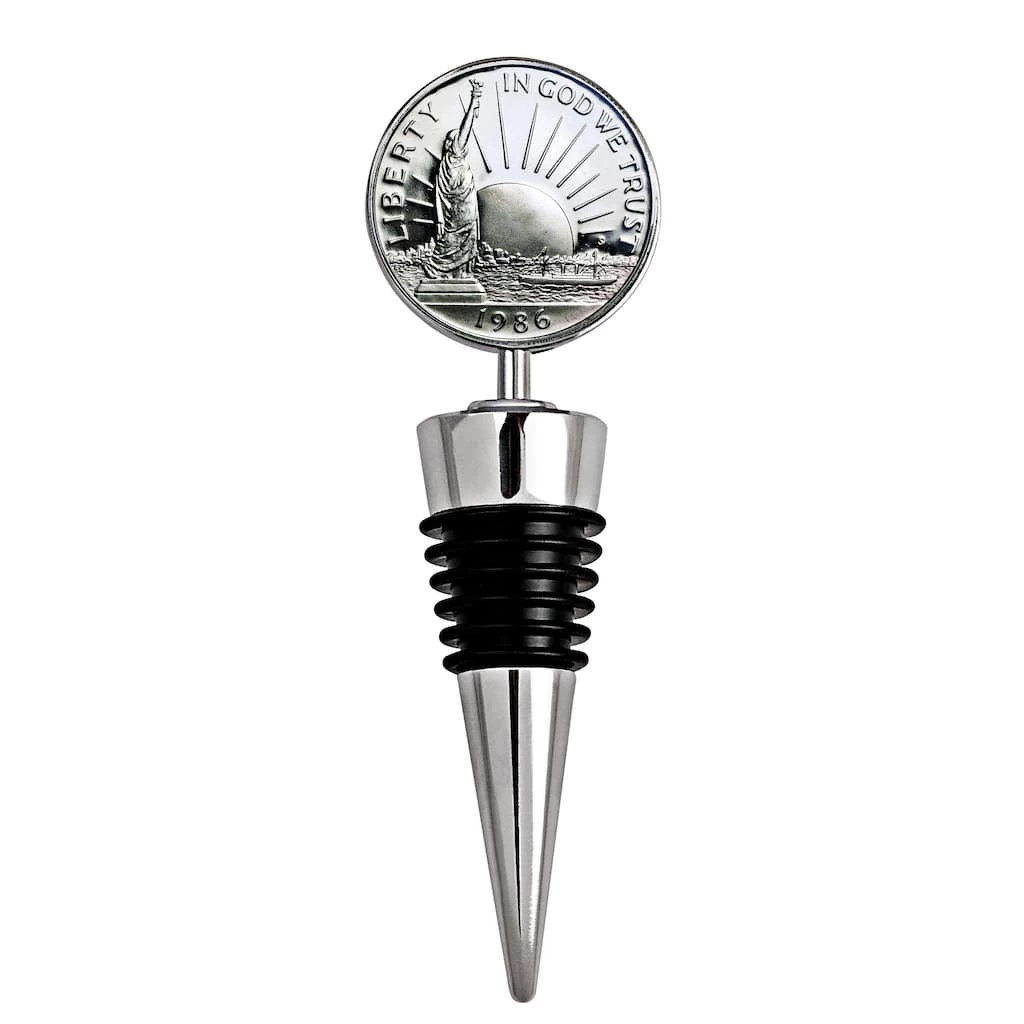 Flash Sale 🤩 Statue of Liberty Commemorative Half Dollar Coin Wine Stopper by American Coin Treasures 💯 3 Flash Sale 🤩 Statue of Liberty Commemorative Half Dollar Coin Wine Stopper by American Coin Treasures 💯