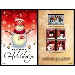 Flash Sale 🔔 Snowman United States Postage Stamp Card by American Coin Treasures 🔥