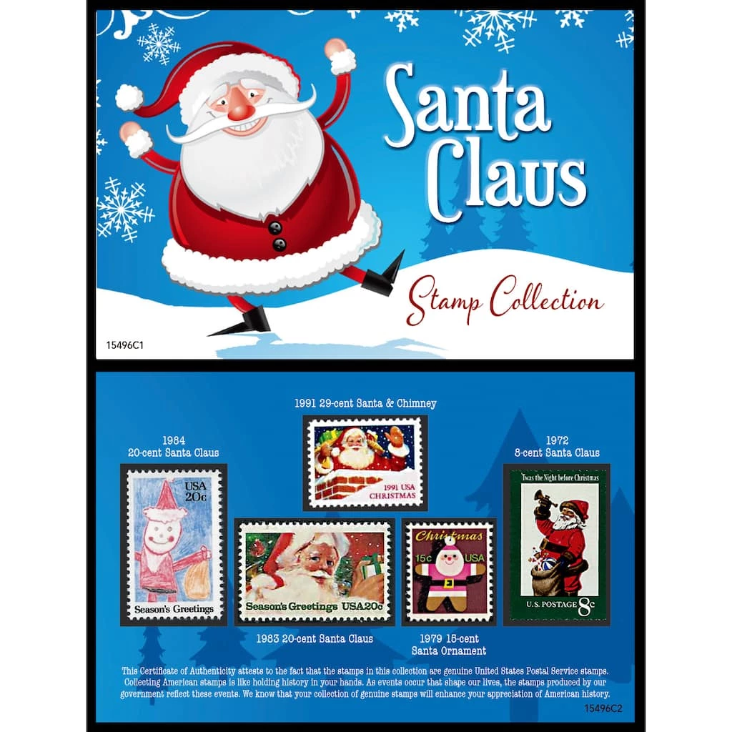 Budget ✨ Santa United States Postage Stamp Card by American Coin Treasures 😉 3 Budget ✨ Santa United States Postage Stamp Card by American Coin Treasures 😉