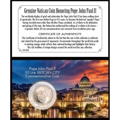 Deals 🥰 Pope John Paul II 50 Lire Vatican City Coin by American Coin Treasures 🤩