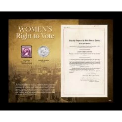 Flash Sale ✔️ Women's Right To Vote Susan B. Anthony Stamp and Coin Black 8" x 10" Frame by American Coin Treasures 👍