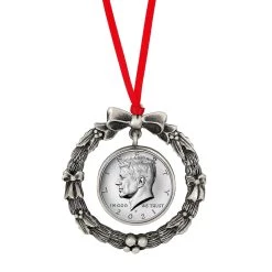 Brand new ❤️ JFK 2021 Half Dollar Wreath Ornament by American Coin Treasures ✔️