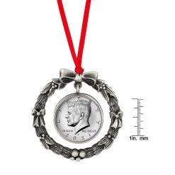 Brand new ❤️ JFK 2021 Half Dollar Wreath Ornament by American Coin Treasures ✔️ -Ashley Productions Shop D496715S 4