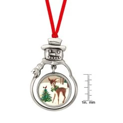 New 😉 JFK Half Dollar Snowman Ornament With Colorized Reindeer Coin by American Coin Treasures 😍 -Ashley Productions Shop D496718S 4