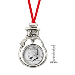 Hot Sale 🥰 JFK 2021 Half Dollar Snowman Ornament by American Coin Treasures 🛒 -Ashley Productions Shop D496724S 4