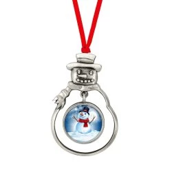 New 😀 Snow Man Ornament With Colorized Quarter Snowman Coin by American Coin Treasures ⭐