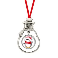 Best Pirce 👍 Snow Man Ornament With Colorized Quarter Penguin Coin by American Coin Treasures 🌟