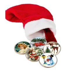Best Pirce 🧨 Vintage 🔔 Christmas Colorized JFK Half Dollar Coins in 🔔 Christmas Stocking by American Coin Treasures 🔥