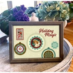 Hot Sale 😀 Holiday Magic Colorized Angels Half Dollar and Nickel Coins with Stamp in Wood Frame by American Coin Treasures 💯 -Ashley Productions Shop D496739S 4