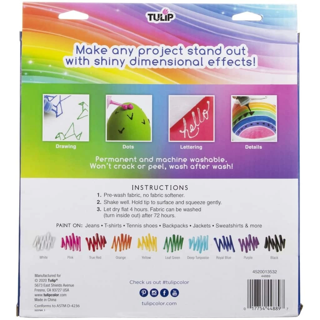 New π Tulip® Rainbow Color Collection Dimensional Fabric Paints π 5 New π Tulip® Rainbow Color Collection Dimensional Fabric Paints π - Image 3