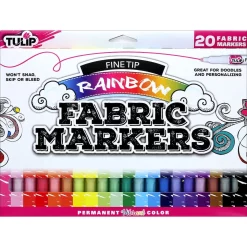 Best deal 💯 Tulip® Fine Tip 20 Color Rainbow Fabric Marker Set ✨