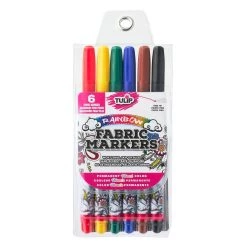 Promo ❤️ 12 Packs: 6 ct. (72 total) Tulip® Fabric Markers®, Fine Tip Primary 🔥 -Ashley Productions Shop MP267856 30