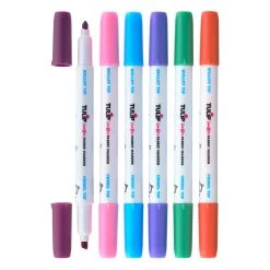 Coupon 😉 12 Packs: 6 ct. (72 total) Tulip® Graffiti Fabric Markers™ Bright 🥰